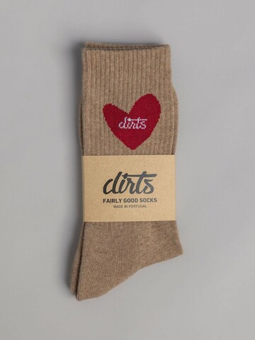 Dirts Socks 'Heart Socks 2.0' in Brown: front