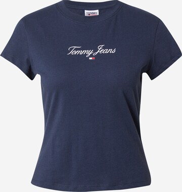 T-shirt Tommy Jeans en bleu : devant