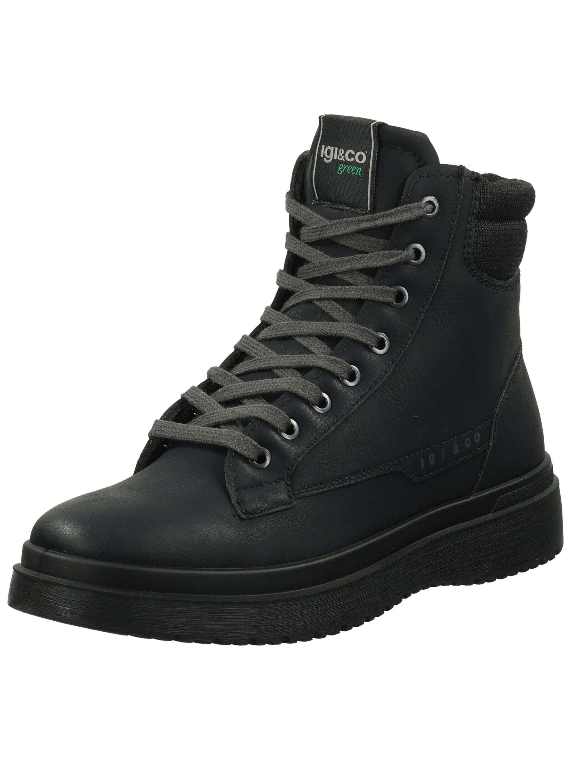 Boots stringati di IGI&CO in nero: frontale