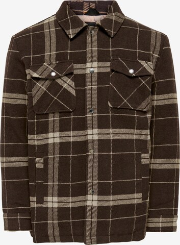 Only & Sons Between-Season Jacket 'Creed' in Brown: front