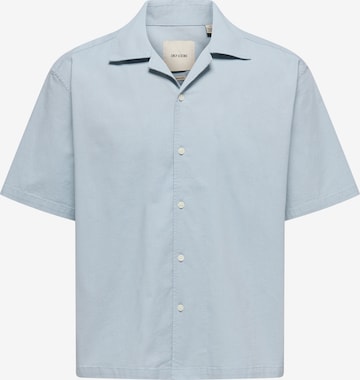 Only & Sons Button Up Shirt 'ONSREID' in Blue: front