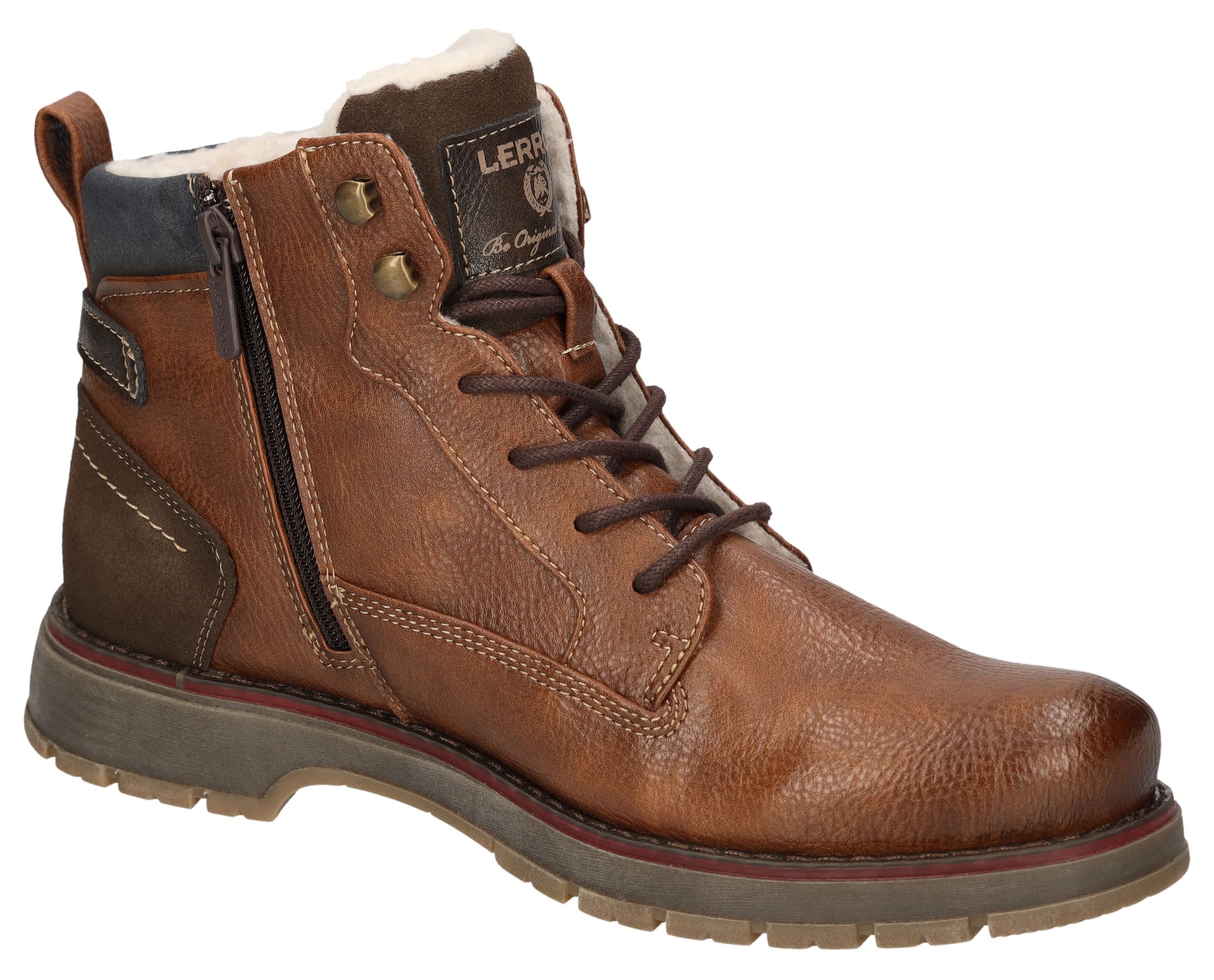 LERROS Schnürboots in Braun: Vorderseite