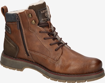 LERROS Lace-Up Boots in Brown: front