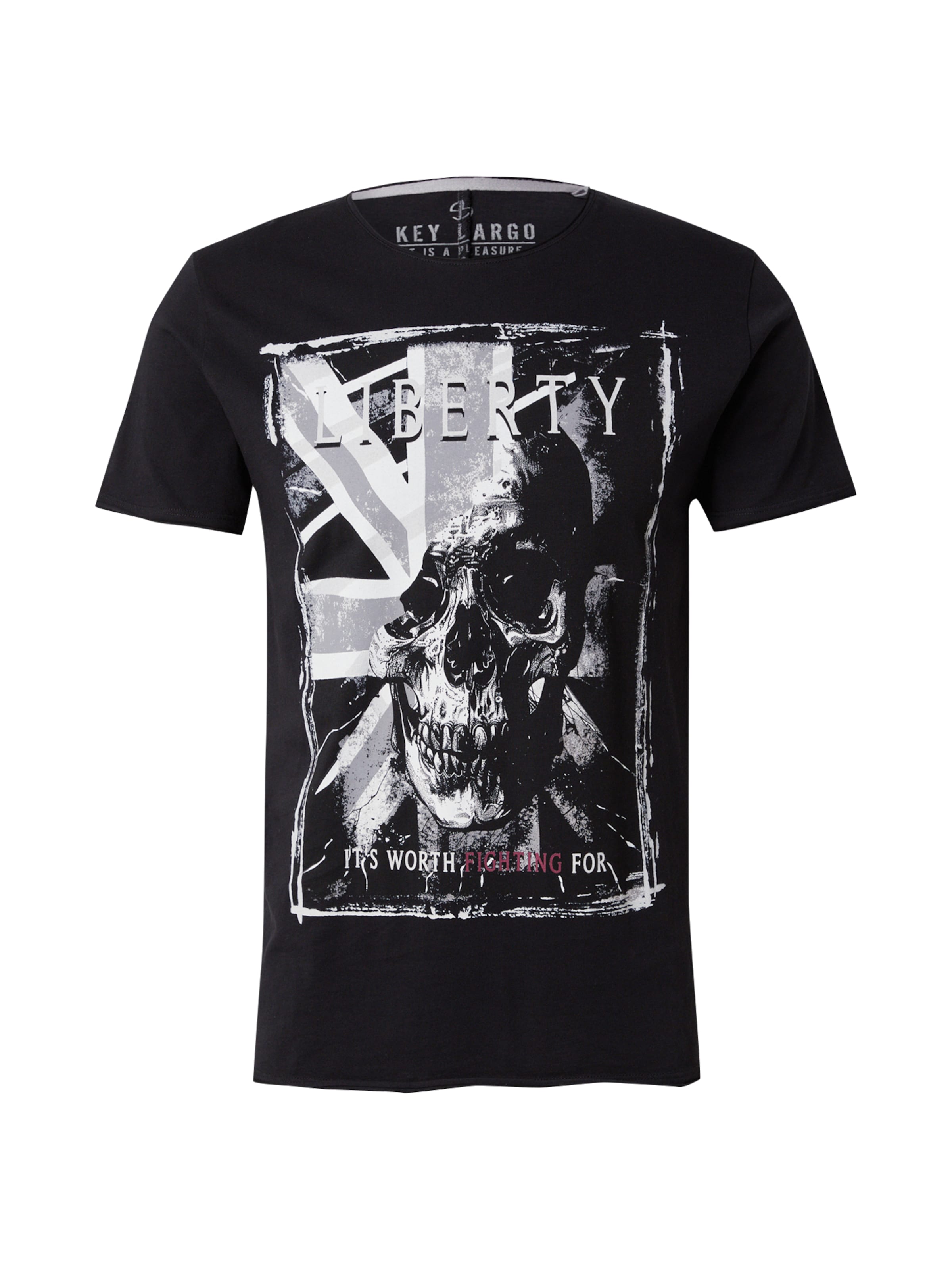 Key Largo Μπλουζάκι 'Liberty' σε μαύρο: μπροστά