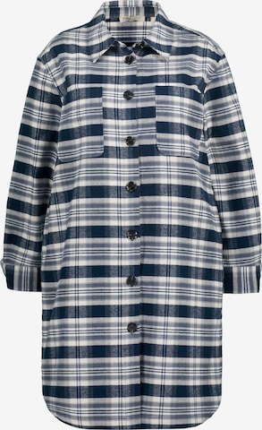 Ulla Popken Between-Seasons Coat in Blue: front