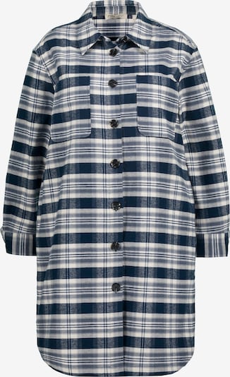 Ulla Popken Between-Seasons Coat in marine blue / White, Item view