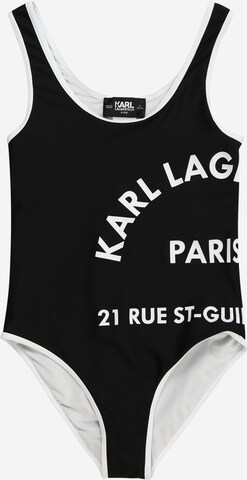 Maillot de bain Karl Lagerfeld en noir : devant