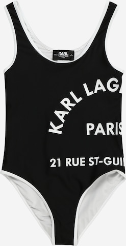 Maillot de bain Karl Lagerfeld en noir : devant