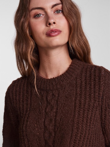 PIECES Sweater 'Sandra' in Brown