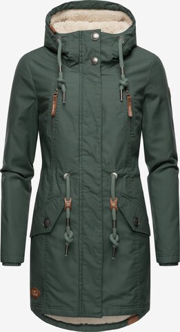 Ragwear Winterparka 'Elsie' in Groen: voorkant