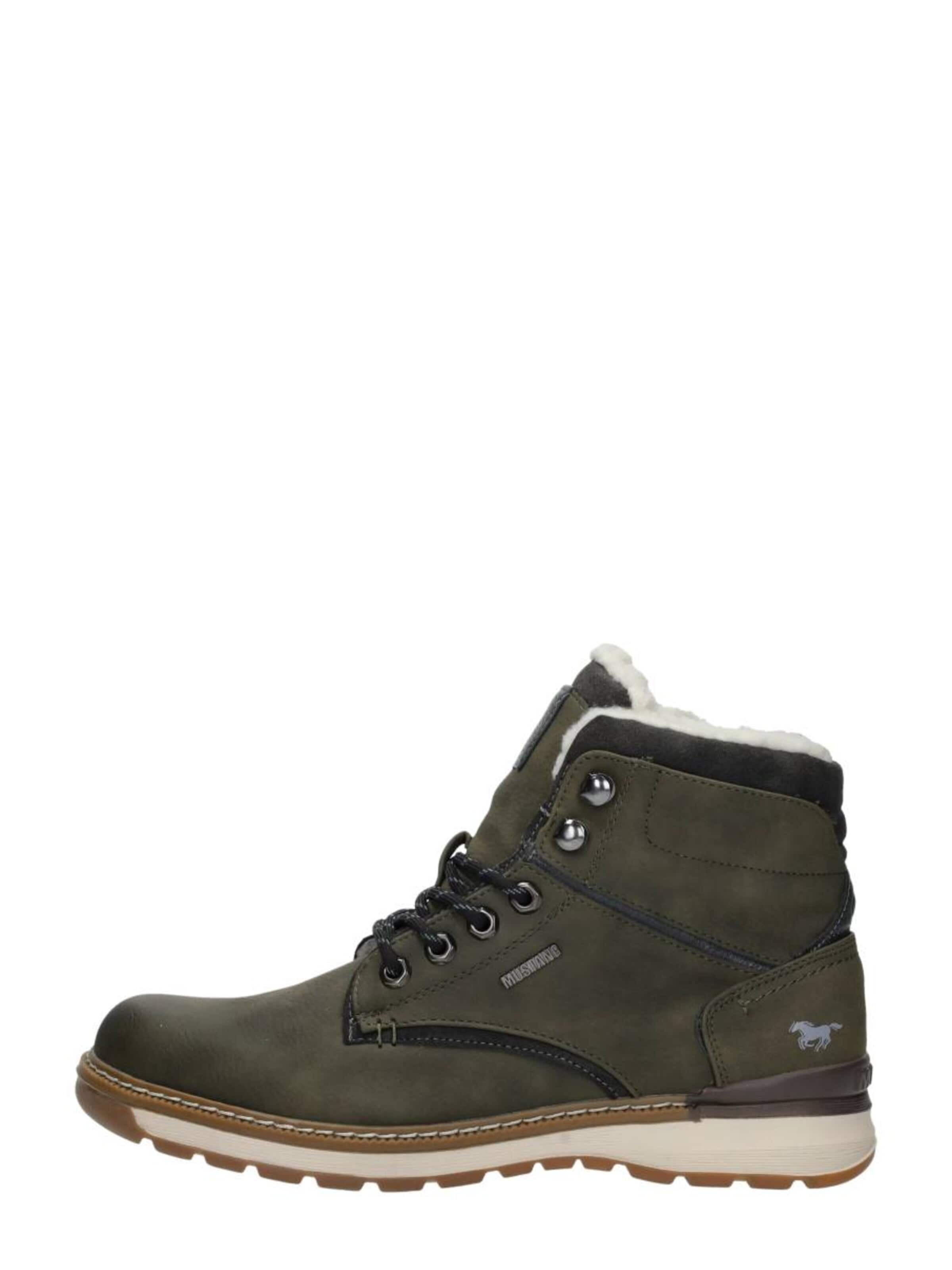 Bottes à lacets 'Veterschoenen Hoog' MUSTANG en vert : devant