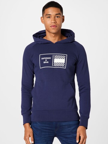 Superdry Athletic Sweatshirt in Blue: front