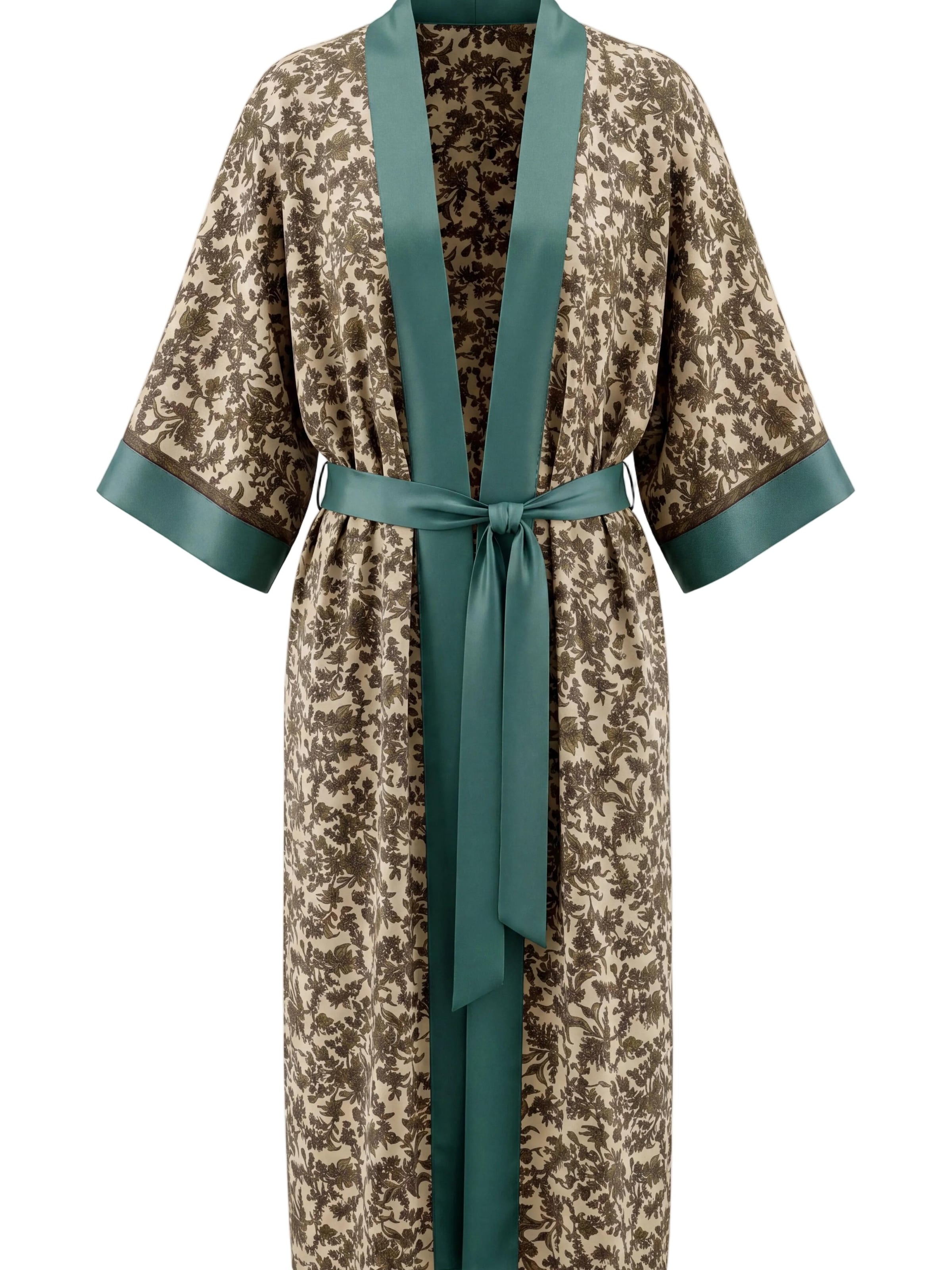 Kimono 'Sakura' Shop Karey en marron : devant