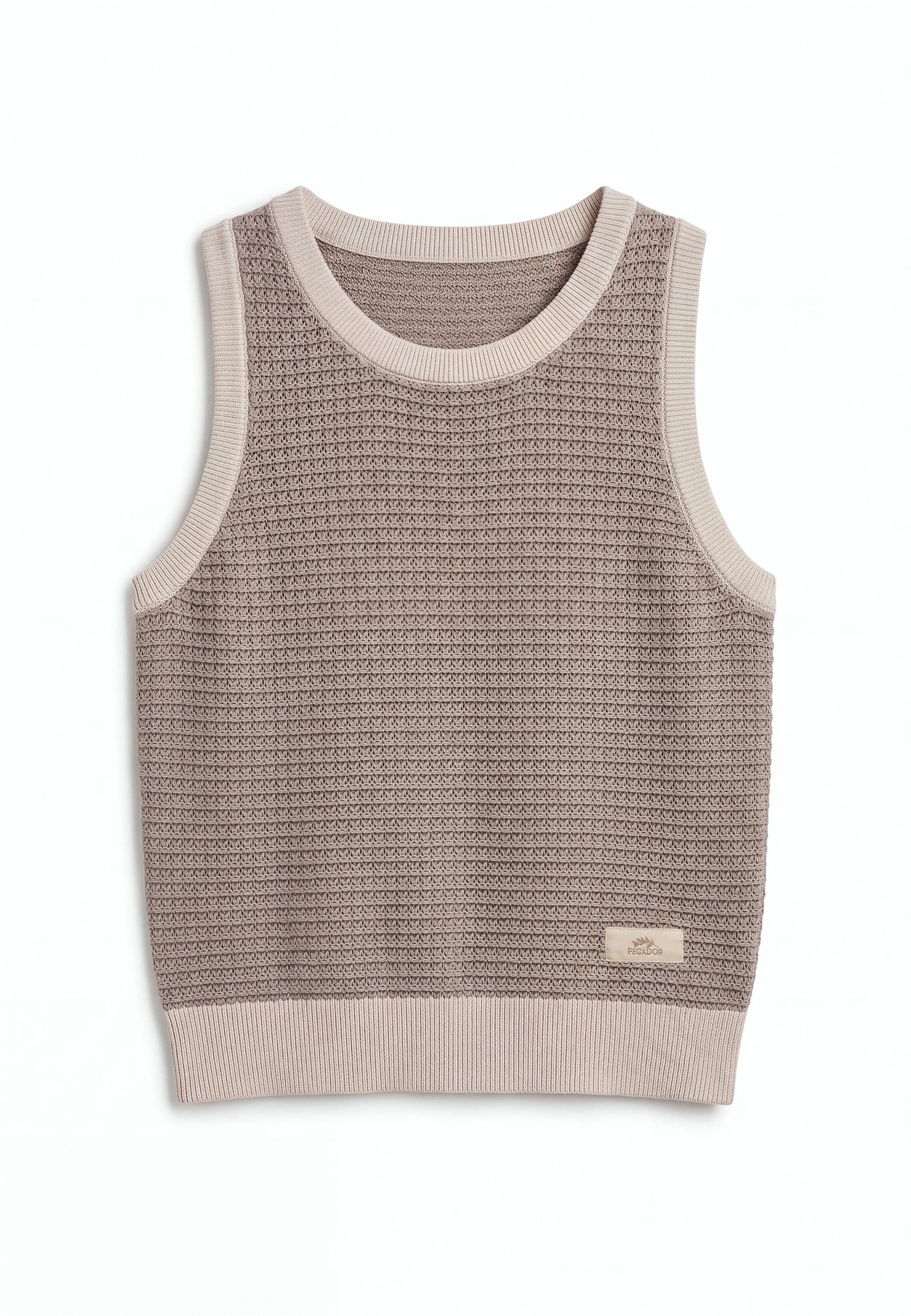 Pegador - Top de punto 'Parma' en gris: frente