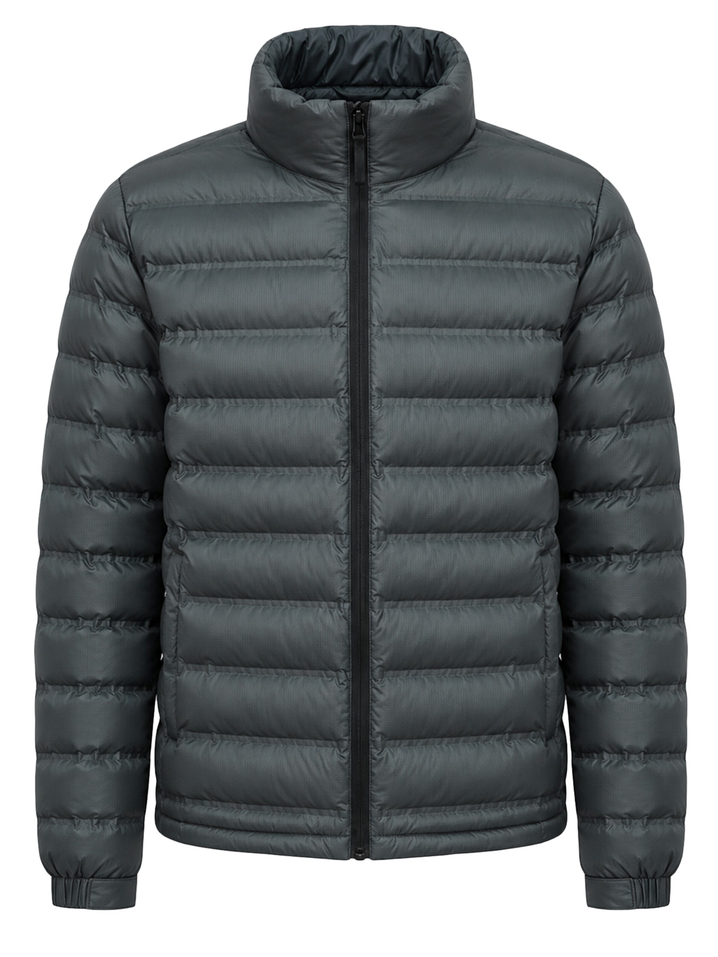 ALLTHEMEN Winter Jacket 'Windschutz' in Grey: front