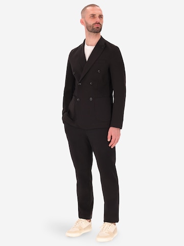Distretto12 Regular fit Colbert 'Milano' in Zwart