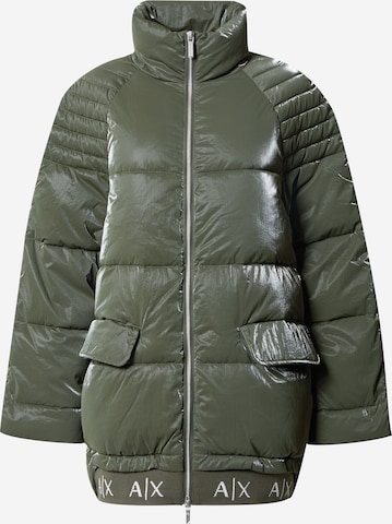 ARMANI EXCHANGE Zimní bunda – zelená: přední strana