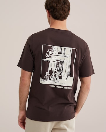 WE Fashion T-shirt i brun: framsida