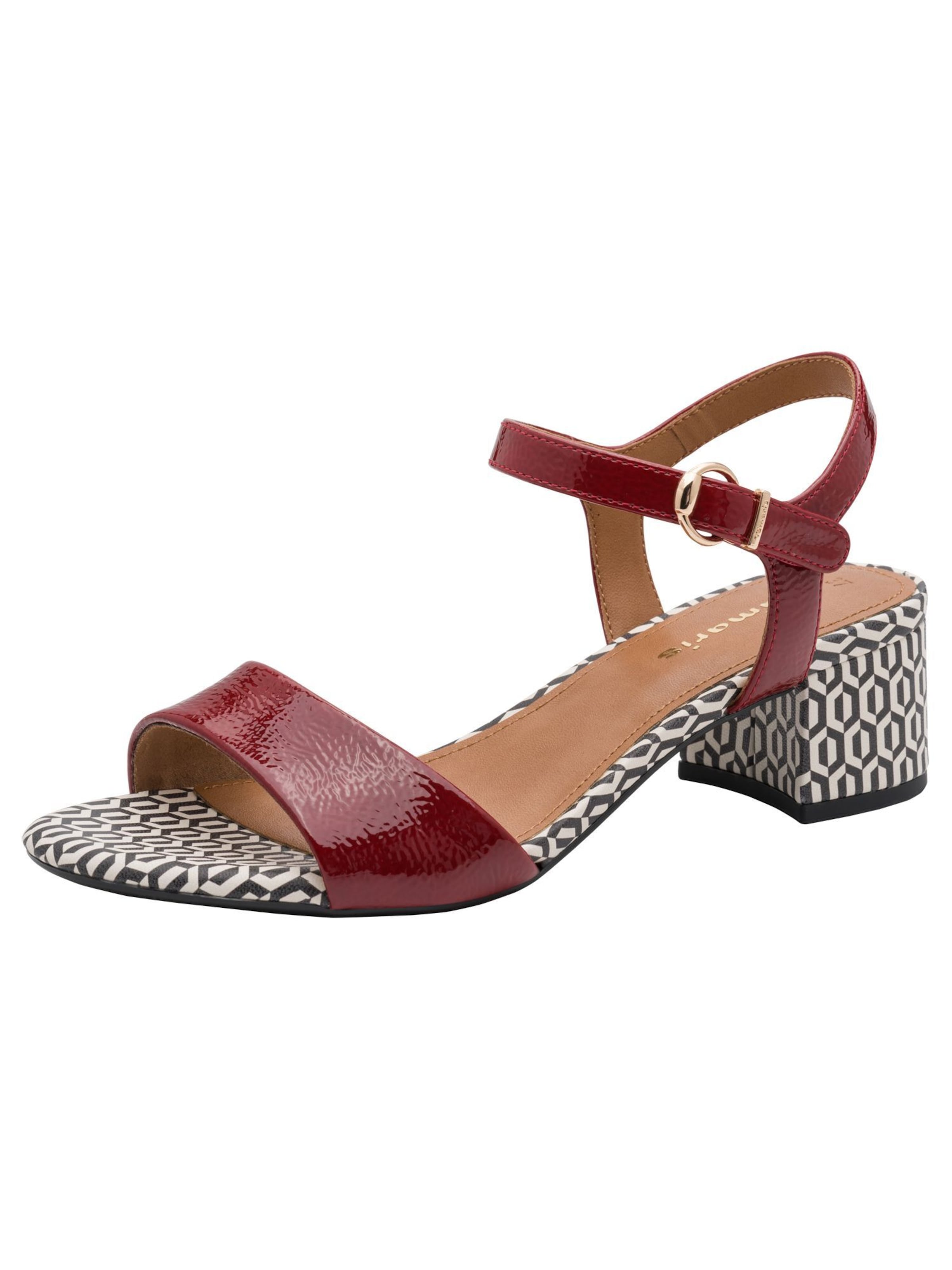 Tamaris Сандали в червено: отпред