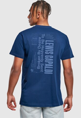 Merchcode T-Shirt 'Lewis Capaldi - Tour' in Blau