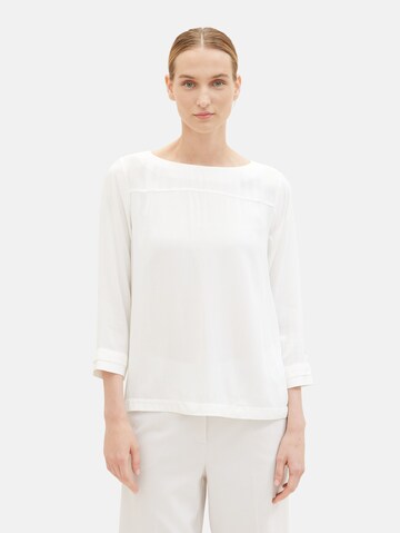 TOM TAILOR Blouse in Wit: voorkant