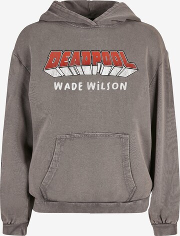 ABSOLUTE CULT Sweatshirt 'Deadpool - Aka Wade Wilson' in Grey: front
