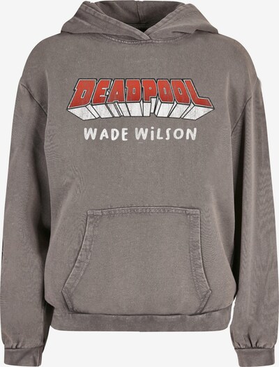 ABSOLUTE CULT Sweatshirt 'Deadpool - Aka Wade Wilson' in taupe / rot / weiß, Produktansicht