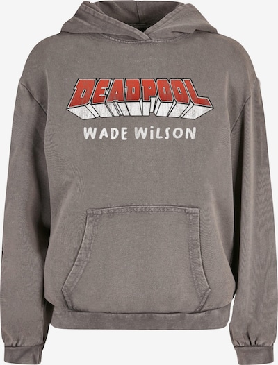 ABSOLUTE CULT Sweatshirt 'Deadpool - Aka Wade Wilson' in taupe / rot / weiß, Produktansicht