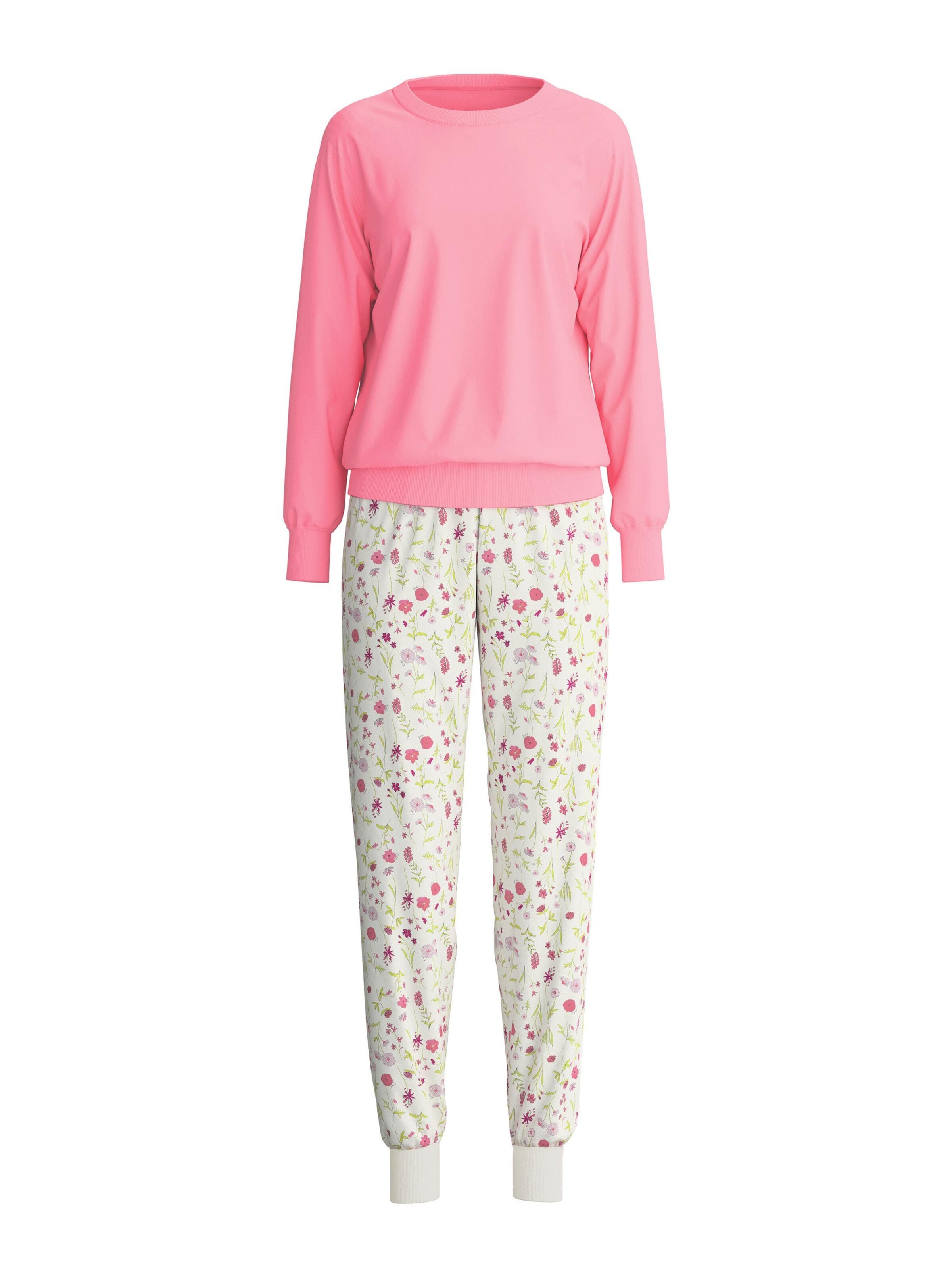CALIDA Pyjama 'Cotton Special' in Roze: voorkant