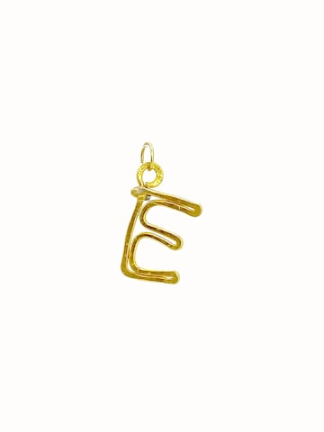 d'ecolife Essentials Anhänger 'Letter E' in Gold: Vorderseite