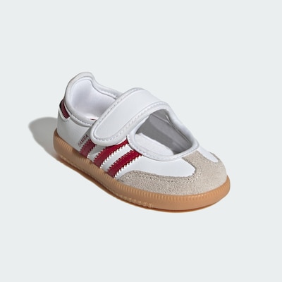 ADIDAS ORIGINALS Сникърси 'Samba' в размер 19 в таупе сиво / карминено червено / бяло, Преглед на продукта