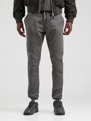 INDICODE JEANS Tapered Hose 'Fields' in Grau: predná strana