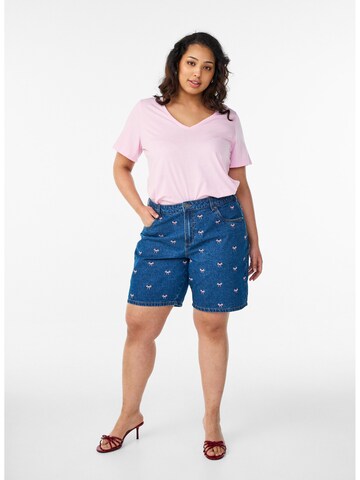 Zizzi Majica 'MKATJA' | rdeča barva