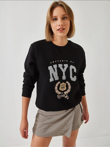 Sweat-shirt Bianco Lucci en noir