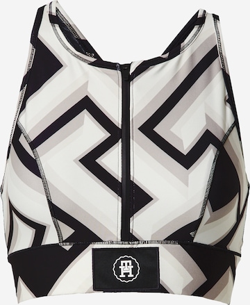 TOMMY HILFIGER Bustier Sport bh in Zwart: voorkant