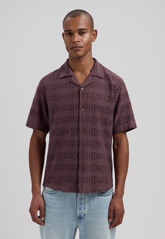 Coupe regular Chemise 'Luca Resort' Dstrezzed en violet : devant