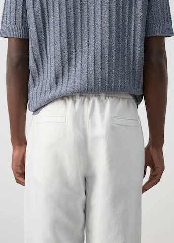 MANGO MAN Regular Pleat-Front Pants 'Sants' in White