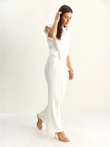 Pantalons de tailleur Bianco Lucci en blanc