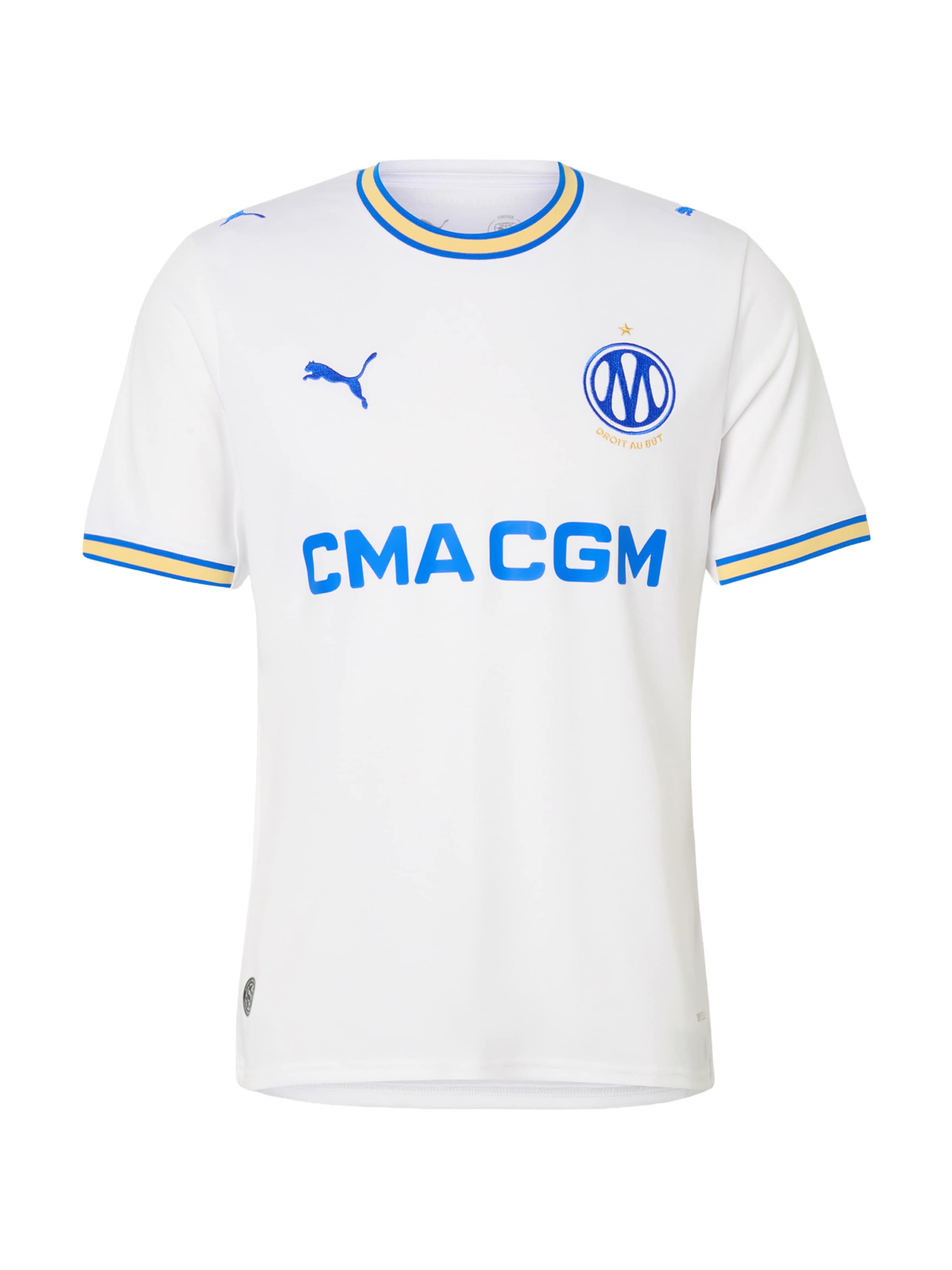 PUMA - Camiseta funcional 'OM Home' en blanco: frente