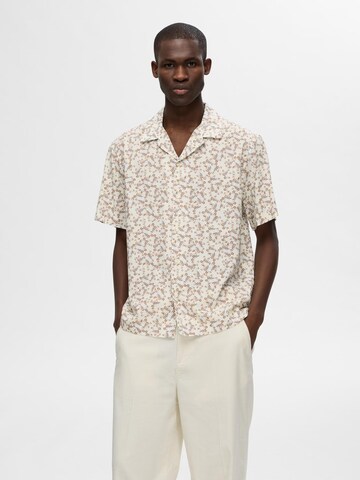 SELECTED HOMME Regular fit Srajca | bež barva: sprednja stran