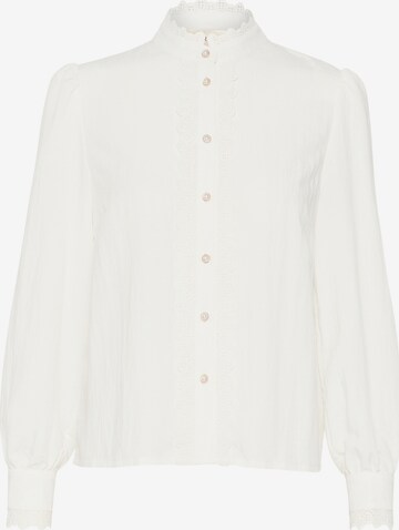 Cream Blouse 'Pia' in Wit: voorkant