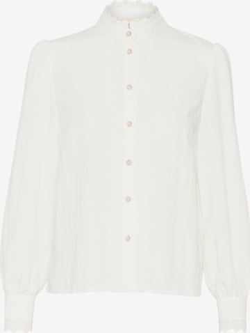 Cream Blouse 'Pia' in Wit: voorkant