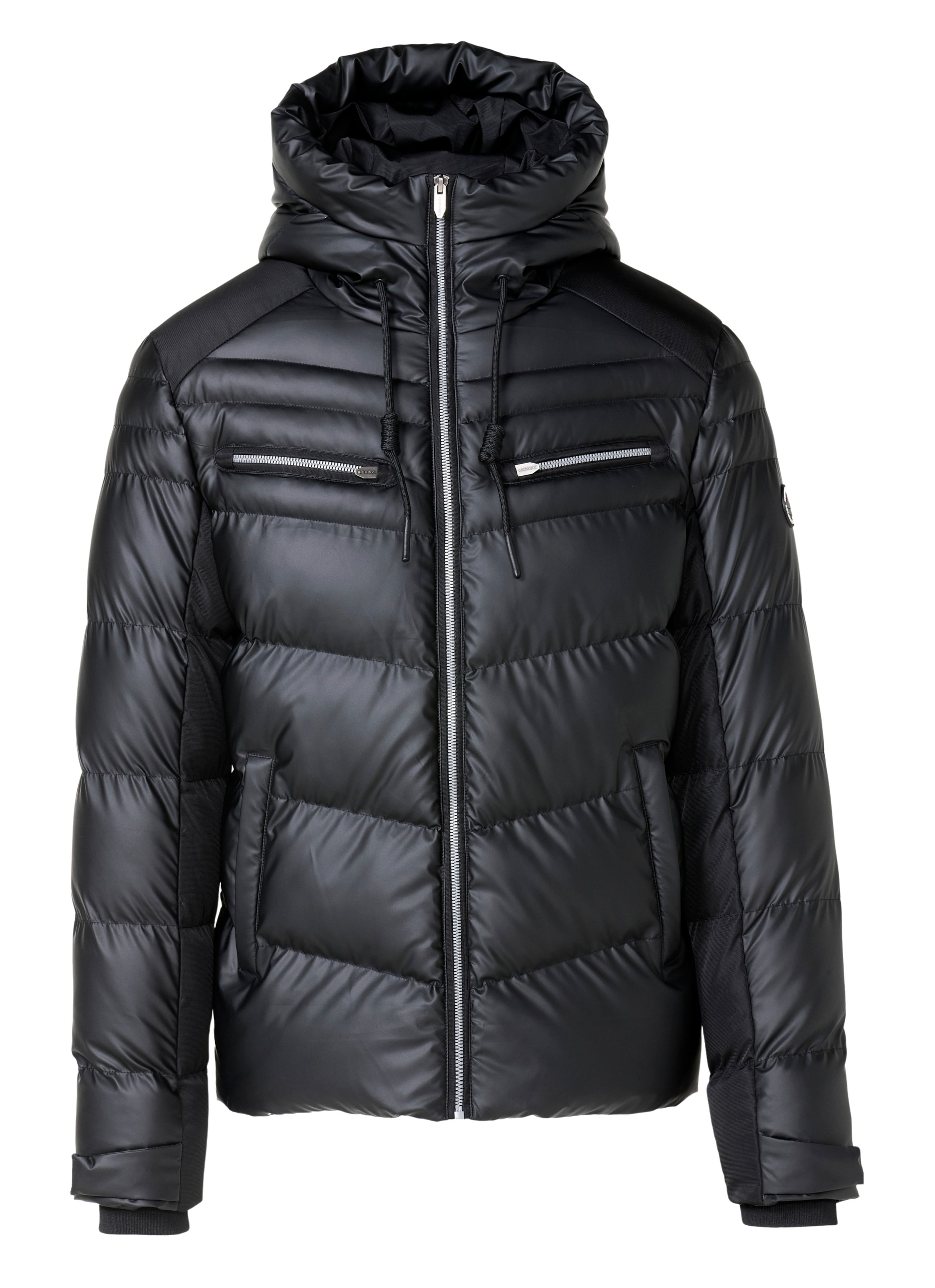 KOROSHI Χειμερινό μπουφάν σε μαύρο: μπροστά