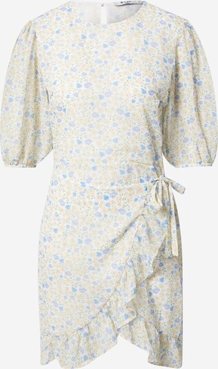 NA-KD Kleid 'Frilled' in hellblau / pastellgelb / hellgrün / weiß, Produktansicht