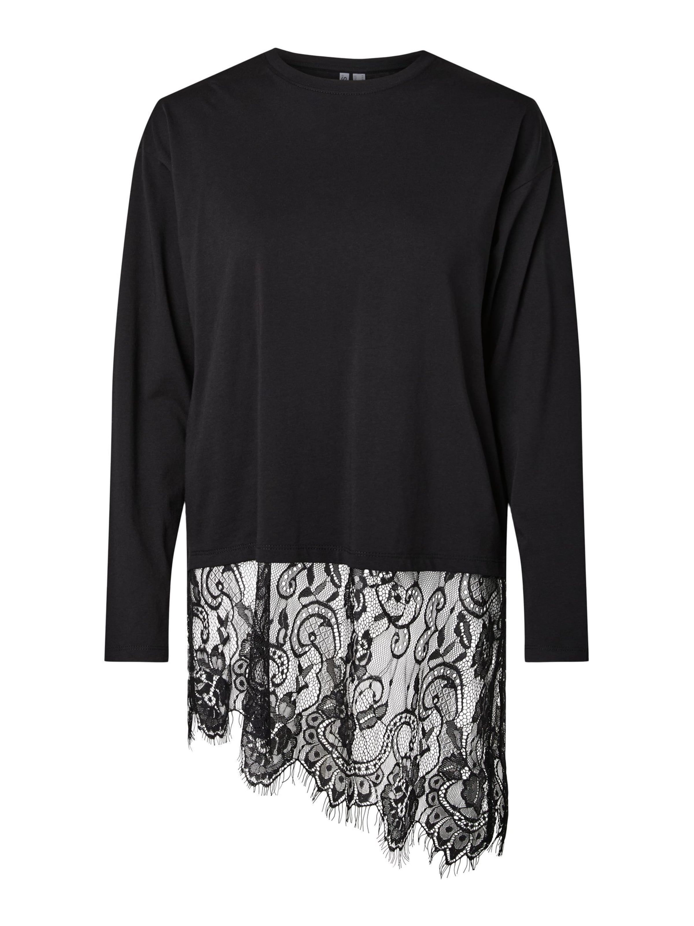 PIECES Shirt 'PCMave' in Schwarz: Vorderseite