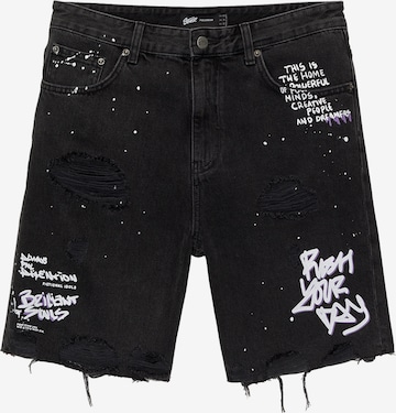 Pull&Bear Loosefit Jeans i svart: framsida