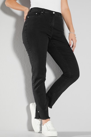 MIAMODA Slimfit Jeans in Zwart: voorkant