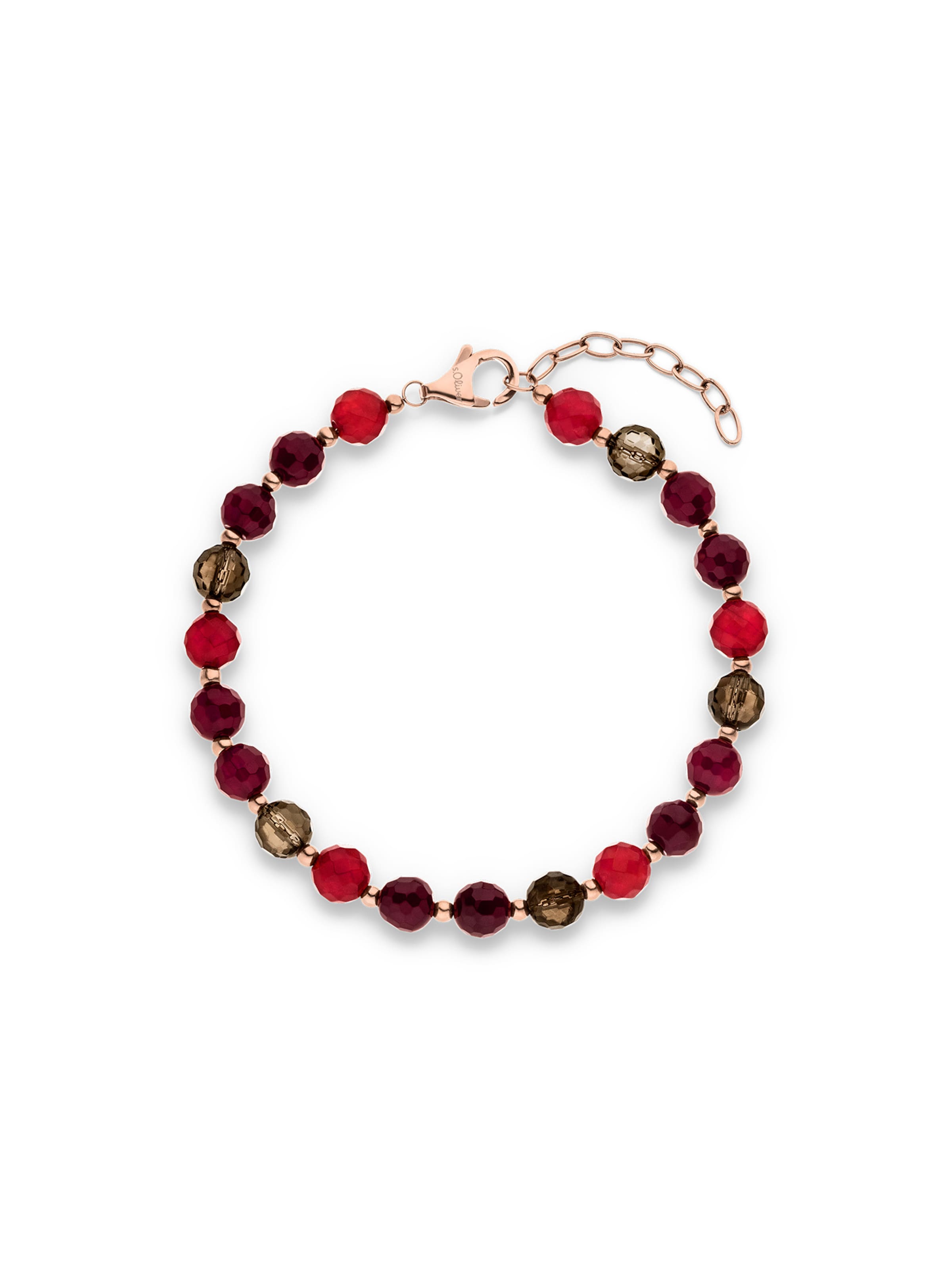 s.Oliver Bracelet in One size in Rose gold / Ruby red / bright red, Item view