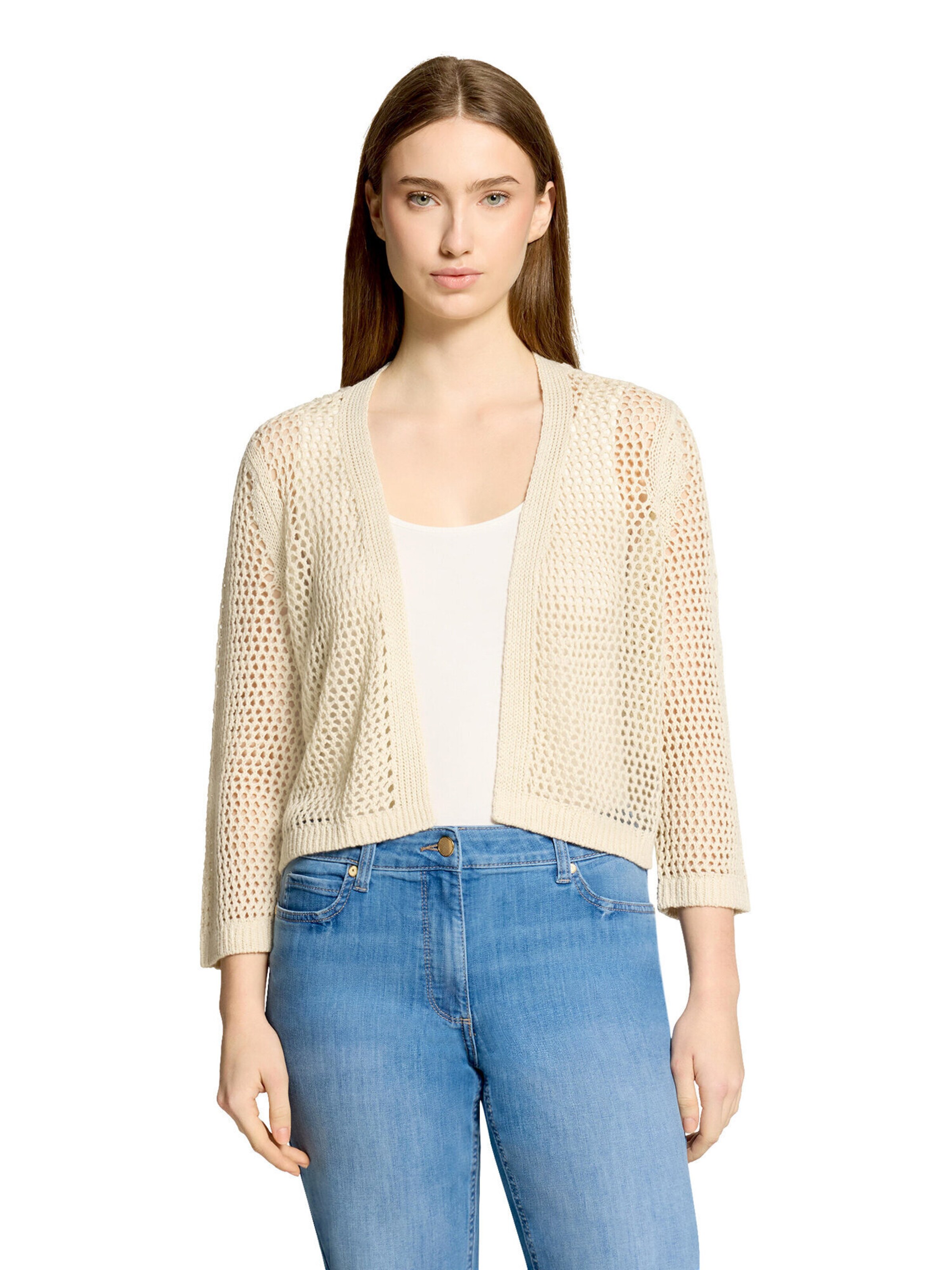 Betty Barclay Gebreid vest in Beige