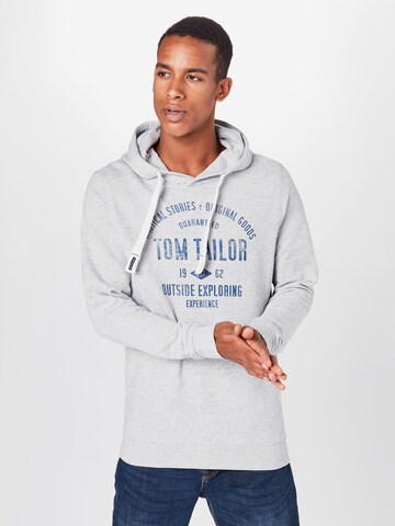 TOM TAILOR Sweatshirt in Grey: front